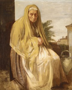 De Oude Italiaanse Vrouw door Edgar Degas