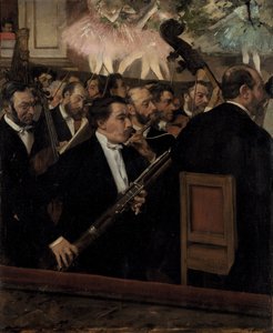 Het orkest in de opera door Edgar Degas