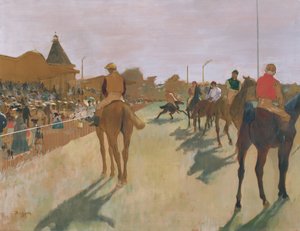 De Parade, of renpaarden voor de tribunes, c.1866-68 door Edgar Degas