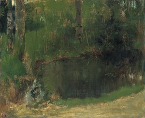 De Vijver in het Bos door Edgar Degas