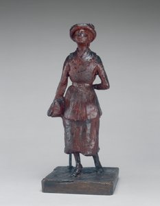 Het Schoolmeisje Vrouw Lopen op Straat, ca. 1880-1881 door Edgar Degas