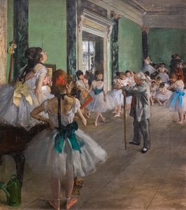 De dansles. Begonnen in 1873, eindigt in 1875-1876 door Edgar Degas