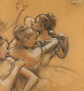 Drie danseressen, ca.1895-99 (pastel en houtskool op papier) door Edgar Degas