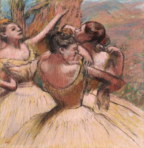Drie Dansers, ca. 1899 door Edgar Degas
