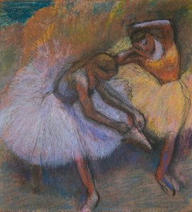 Twee danseressen, c.1898 (pastel op papier) door Edgar Degas