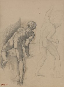Twee naakte mannen, 1856-57