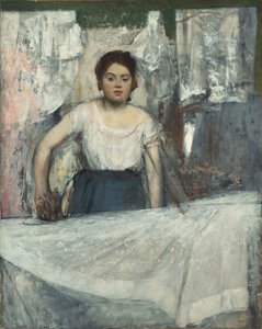 Vrouw strijkt