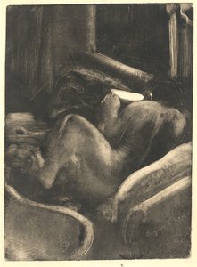 Vrouw die Leest door Edgar Degas