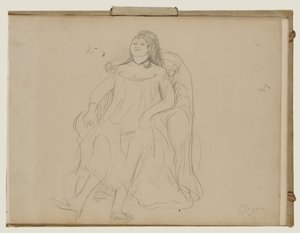 Vrouw Zittend door Edgar Degas