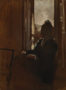 Vrouw bij een raam door Edgar Degas