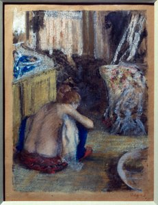 Hurkende vrouw door Edgar Degas