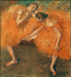 Twee danseressen door Edgar Degas