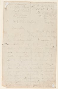 Brief aan een krantwedstrijdredacteur, 1914-18