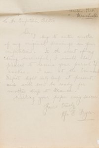 Brief aan een krantwedstrijdredacteur, 1917