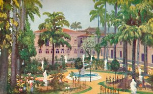 Tuin van het Itamaraty-paleis - Ministerie van Buitenlandse Zaken door Edgar L. Pattison