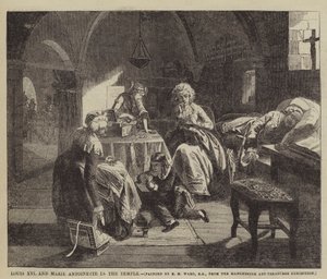 Lodewijk XVI en Marie Antoinette in de Tempel door Edgar Melville Ward