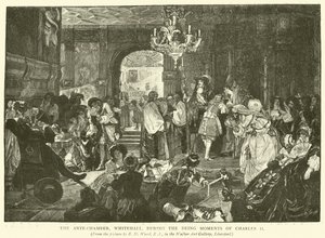 De voorzaal, Whitehall, tijdens de stervende momenten van Karel II