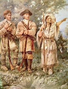 Lewis en Clark met Sacagawea (detail)