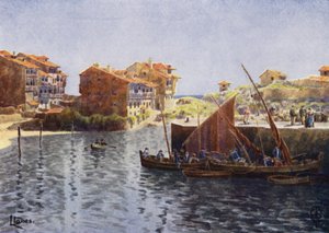 Noord-Spanje: Llanes, de haven door Edgar T. A. Wigram