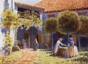 Noord-Spanje: Pamplona, Een Patio bij de Kathedraal