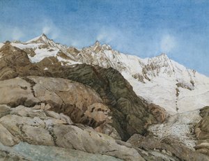 De Mischabe Horner uit Saas-Fee, Wallis, Zwitserland door Edith A. Paine