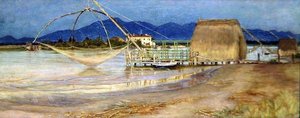 Verre blik op de Carrara-bergen door Edith Ridley Corbet