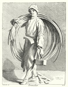 Kuiper (gravure) door Edmé (after) Bouchardon