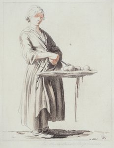 De appelverkoopster door Edmé Bouchardon