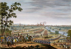 De intocht van de Fransen in Moskou, 14 september 1812 door Edme Bovinet