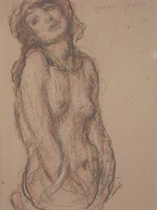 Naakt (krijt op papier)