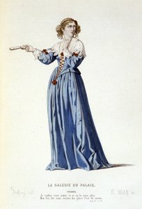 Het personage Celidee in de komedie La galerie du palais ou l