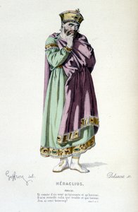 Het personage Phocas in de tragedie Heraclius - Volledig Theater: (Collectie van toneelstukken door Corneille) tekening door Geffroy, gravure door Delanoix - ed. Laplace, Sanchez et Cie, Parijs 1884