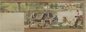 Schets voor het stadhuis van Saint-Maurice: Landschap. De oevers van de Marne (voor de dorpszaal)