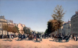 Uitzicht op de Champs-Elysees vanaf de Place de l