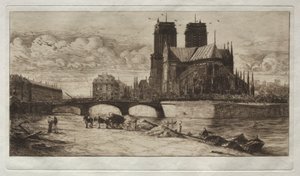 De apsis van de Notre Dame de Paris