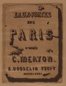 Titel van de Etsen over Parijs: Omslag, 1871