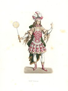 Lodewijk XIV, de Zonnekoning, in balletkostuum door Edmond Lechevallier Chevignard