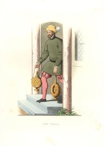 Knecht, Engeland door Edmond Lechevallier Chevignard