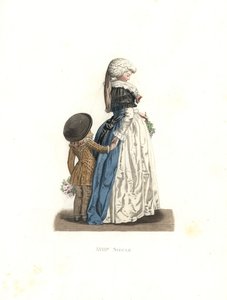 Jonge vrouw en kleine jongen, Frankrijk