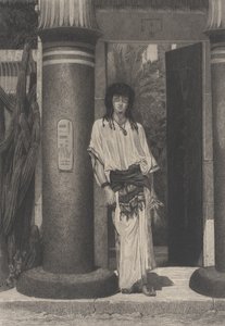 Egyptenaar bij de ingang van zijn woning, uit L