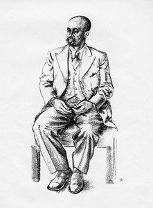 Bedjironde Tecle Hawariate, Ethiopische staatsman, 1935 door Edmond Xavier Kapp