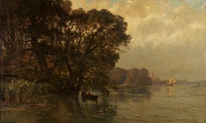 De Schelde bij Wetteren (België) door Edmond de Schampheleer