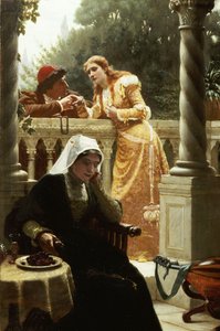 Een gestolen ontmoeting, 1888 door Edmund Blair Leighton