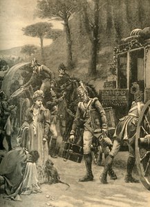 Vlucht van Koning Joseph Bonaparte uit Vitoria, Spanje, 1813, c1890