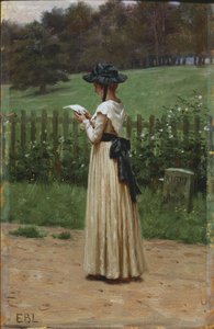 De Liefdesbrief door Edmund Blair Leighton