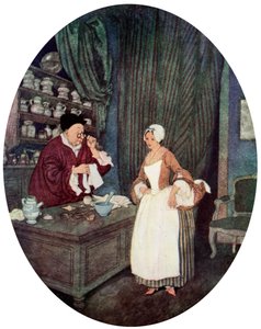 Ik heb nog nooit zo klein naaien gezien, ca. 1900-1950 door Edmund Dulac