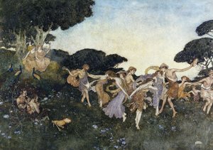 Scène uit De Storm door Edmund Dulac