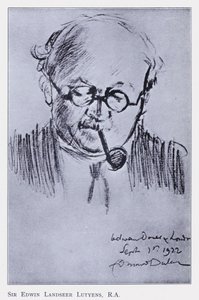 Sir Edwin Landseer Lutyens, illustratie voor Souvenir van Het Poppenhuis van de Koningin (Oxley) door Edmund Dulac