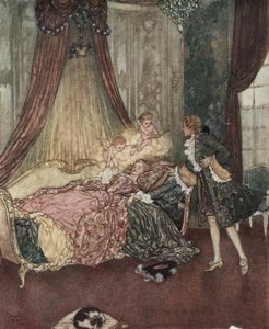 De schone slaapster: Prins Charmant ontdekt het slapende meisje door Edmund Dulac