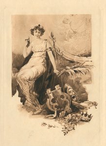 Voor Elizabethaanse liederen ter ere van liefde en schoonheid (litho)